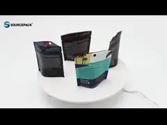 Child Resistant Weed Packaging Smell Proof Stand Up Pouch Custom Printed Mylar Bag