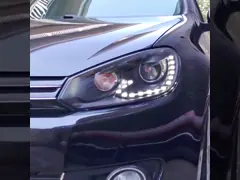 Сборка фар для Volkswagen VW Golf 6 Modification 6 Gti R20 Tear Eye DRL светодиодный передний фары video