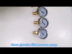 SS مورد گاز تست فشار سنج 40mm دایر اندازه پشت نصب