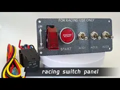 12В стартер гоночного автомобиля рокер переключатель панель начало остановка кнопки зажигания свет переключатель video