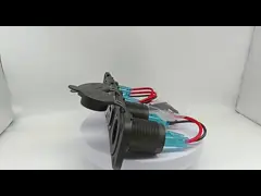 4 В 1 Автомобильный Вольтметр Двойной USB 12В Автомобильный сигаретный зажигалка Напряженный счетчик с переключателем video