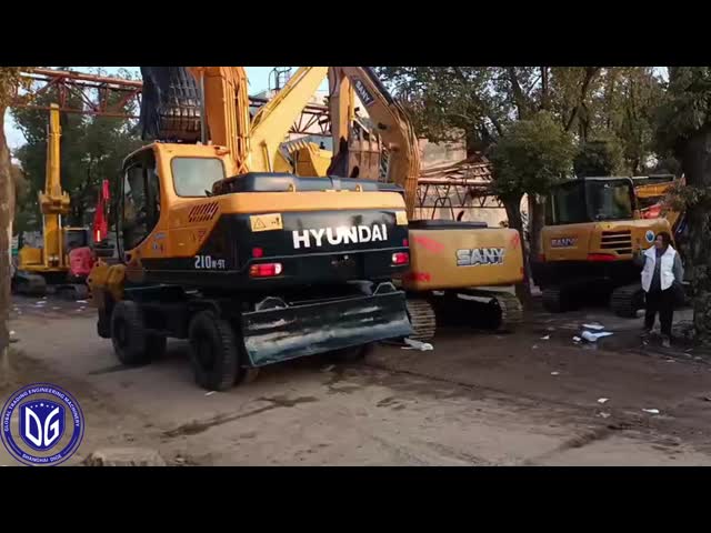 210W-9 Classical Hyundai Used Wheel Excavator Original From Japan 21Ton Wheel Excavator
