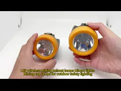 Маленькая беспроводная шахтёрская шлемная лампа, IP67 10000 Lux Угольная шахтная лампа video