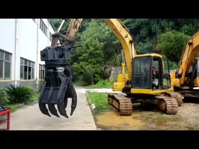 NM400 Wear Resistant Steel Hydraulic Grab Scrap Metal Grapple 360 Degree Rotating
