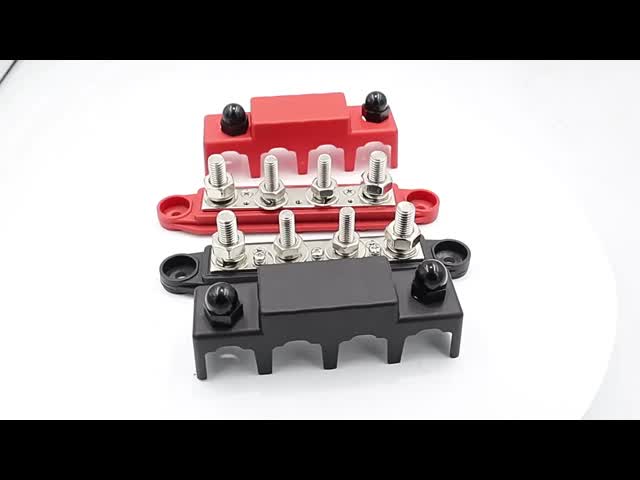 Post Battery Power Distribution Terminal Block 250AMP Automatic Marine Electric Busbar 4 Stud 5/16" M8