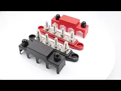 12V 250A 4 Post Busbar Bus Bar Power Distribution Block W/ Cover 5/16