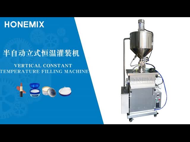 Máquina de enchimento de bálsamo aquecido para cosméticos Máquina de enchimento vertical semiautomática