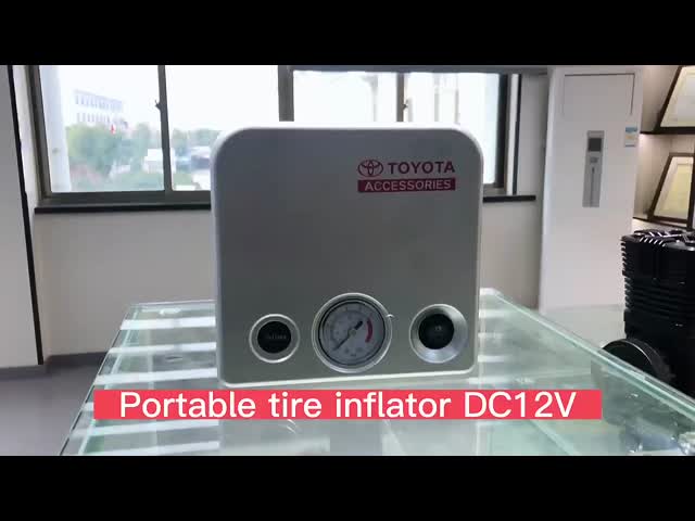 Автомобильный нагнетатель шин DC12V воздушный компрессор Пластиковый мини-воздушный насос видео