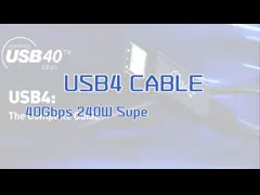 Микрокоаксиальный USB 4.0 Thunderbolt 4 кабель с 240W зарядкой и молниеносной передачей данных 40Gbps video