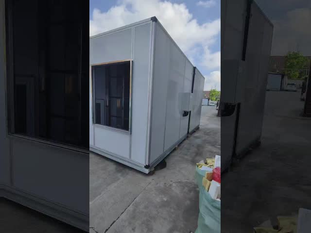 Охлажденная вода OEM ODM Устройство обработки воздуха Постоянная температура и влажность AHU для торгового центра видео