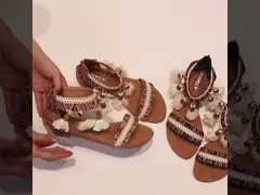Donne Sandali Bohemian Slope Heel Sandali da mare Sandali Romani Open Toe Sandali