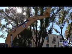 Отзывчивый 312D Использованный гусеничный 12-тонный экскаватор с функциями снижения шума video