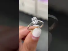 White Oval Diamond Ring Engagement Wedding Rings Lab Grown Diamond Rings