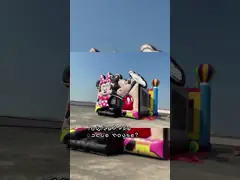 Мини Маус надувный скакалка дом надувный Микки прыгающий замок для детей парк video