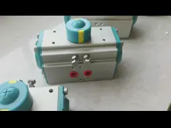 Воздушный крутящий момент пневматический приводящий 3-сторонний шаровой клапан и приводящий video