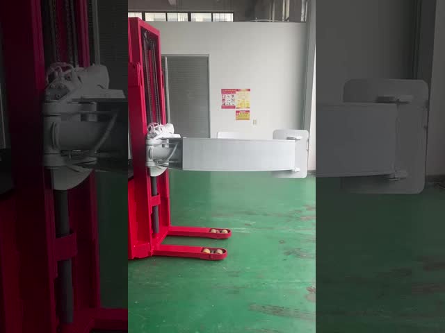 操作しやすい電気パレットスタッカー 1000-1500kgフォークリフト紙ロールクリップ