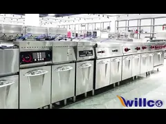 CE 6 Burner Gas Range Commercial Cooking Equipments With Cabinet