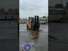 5t 7FDA50 Подержанный вилочный погрузчик Toyota Подержанный гидравлический вилочный погрузчик video