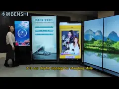 43 дюймовый окно в магазине, обращенное к LCD-монитору, коммерческий рекламный дисплей, смарт-телевизор, цифровые вывески video