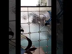 Плавательный бассейн Световое стекло европейское французское украшение потолка Тиффани инкрустированное ремесленное стекло video