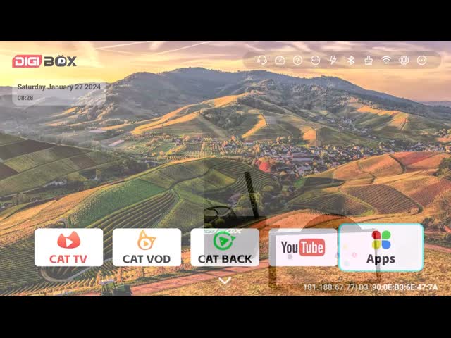 1080p Digibox スマートテレビ 2.4Ghz 5.8Ghz ストリーミングデバイス ブルーツ