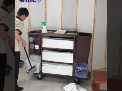 Браун Домашнее хозяйство Троллейбус гостиничные уборные принадлежности Металлическая Домашняя тележка video