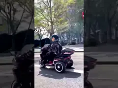 12В детская электромобиль батарея питается ездить на игрушечной полицейской машине с пультом Розовый Красный video