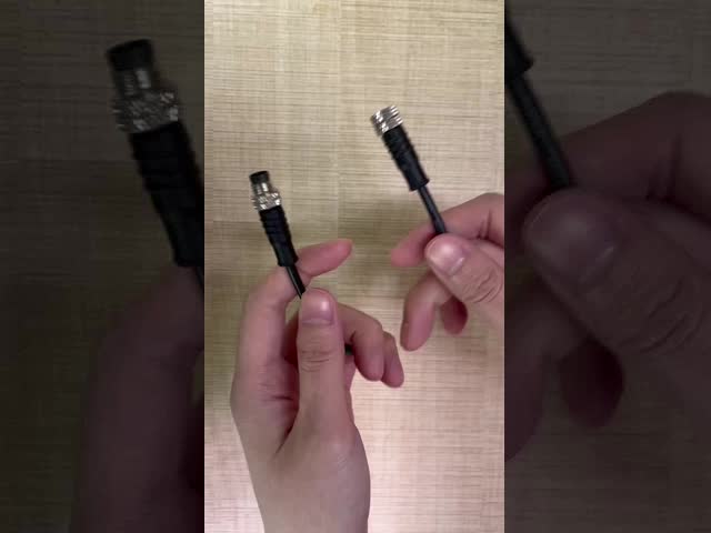 2 3 4 Pole Metal Nylon Waterproof Cable Connector M8 Soldering Connection For Sensor