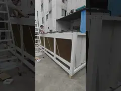 Дизайн на заказ сухой охладитель дистанционный радиатор 42000м3/ч для охлаждения двигателя Genset video