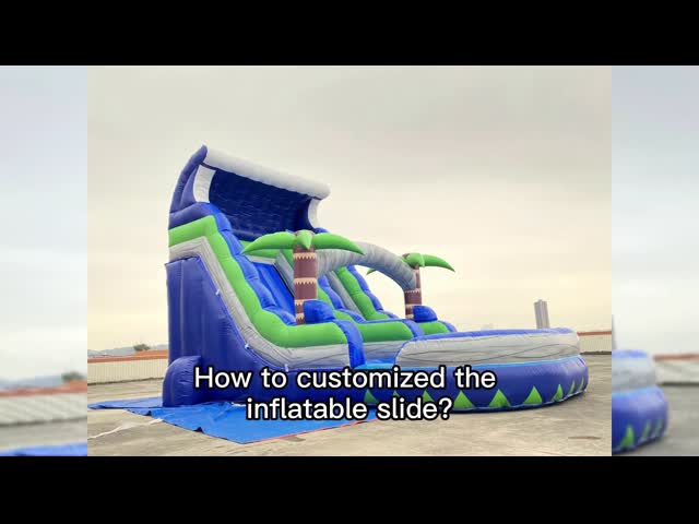 Inflatable Water Slide For Kids 25'H Palm Big Wholesale New Products For Sale
