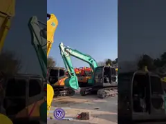 Гибкий Sk140 Использованный экскаватор Kobelco 14 тонн Мощный универсальный для строительства video