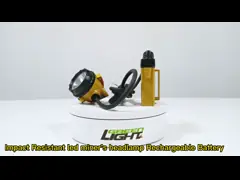 25000 Люкс Шахтёрская головная лампа светодиодная проводная противовзрывная с предупреждающей функцией video