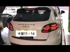 Для Porsche Cayenne 958.1 2011-2014 светодиодные задние фонари обновленные новые задние фонари автомобилей Летучий свет Свернуть сигнал video