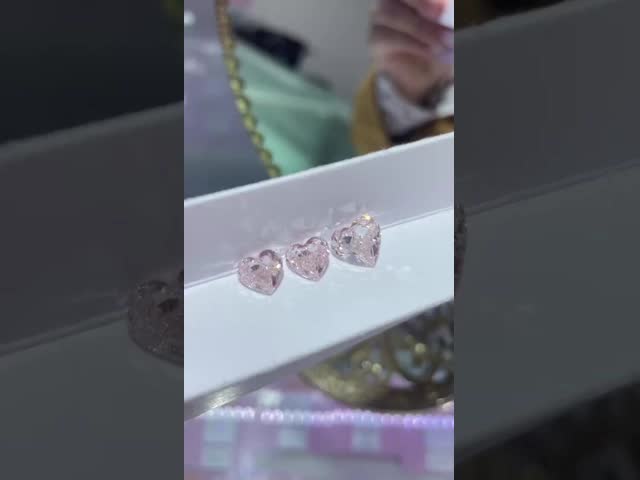 Diamante cor-de-rosa cultivado em laboratório Diamante para colares Anéis Pendente