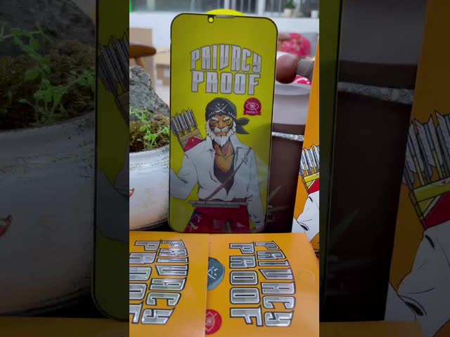 Perfeito corte privacidade protetor de tela de vidro transparente para preto e branco