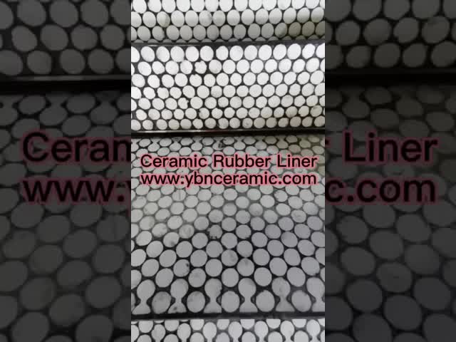 Rubber Ceramic Liners Ceramic And Rubber Composite With Steel Plate