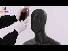 Модель полного тела с электропластированным лицом Мужской манекен из стекловолокна с головой video