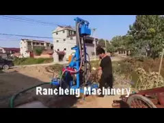 Portable 150m Small Hydraulic Water Well Drilling Machine Wheel Mounted Rig
