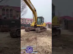 PC220-7 Использованный экскаватор Komatsu 22 тонны Японский оригинальный средний ползучий гидравлический экскаватор video