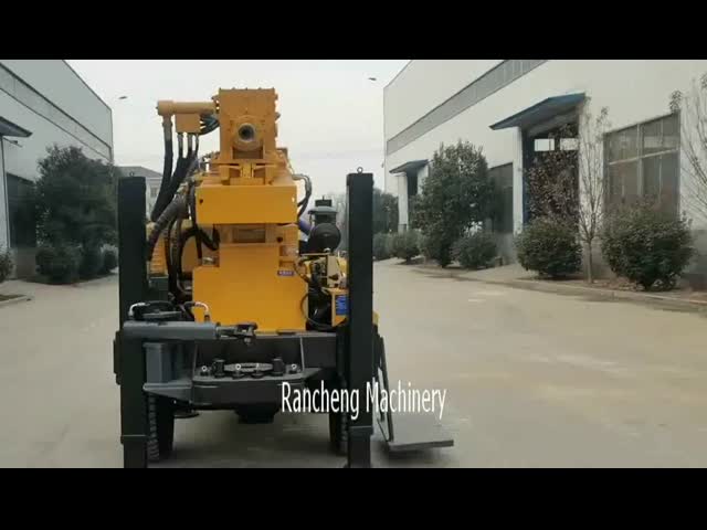 200m 22 HP Futian marca triciclo montado hidráulico DTH Rig de perfuração com maior potência de ar
