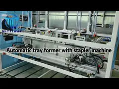 Automatic tray former with stapler machine, Tray forming and stapling machine