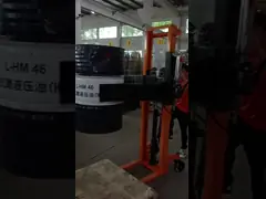 Manual paper roll pallet stacker Roll turning stacker for clamping upright paper rolls