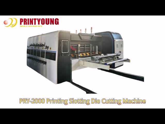 PRY-2000 Automatic Lead Edge Three Colors Flexo Printing Slotting And Die Cutting Machinery
