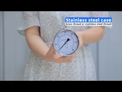 اندازه گیری فشار مایع پر شده از فولاد ضد زنگ 63 میلی متری