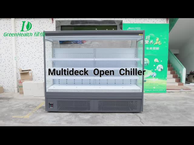 Un refroidisseur à écran ouvert à 4 niveaux avec éclairage LED et couleurs personnalisables