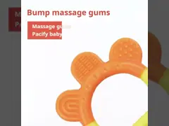 Синий 2 цвета успокаивающий жевательный силиконовый детский зубчатый бутылка без BPA с размером 6,4 * 8,5 см и весом 15 граммов video