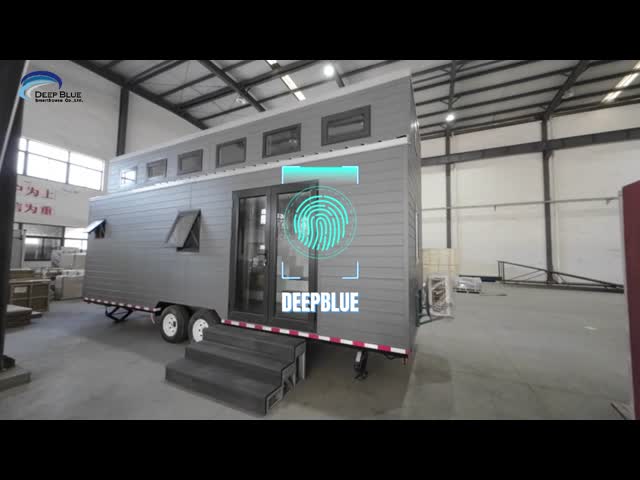 Компактный модульный дом с готовой конструкцией крошечный дом на колесах для мобильного проживания в США видео