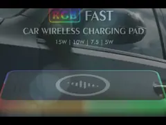 Compatible avec Apple Phone et Airpods Chargeur sans fil pour voiture RGB Colorant