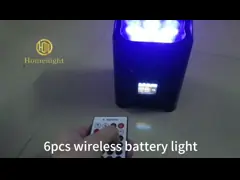 Сцена батарея пульт дистанционного управления DMX512 беспроводные парные огни 6 * 18W video