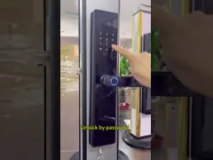 Khóa và mật khẩu thẻ vân tay khóa thông minh hợp kim nhôm và thủy tinh nóng